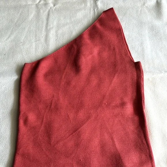 Banana Republic Stretch One Shoulder Fitting Top Size XS Silk - Picture 9 of 11